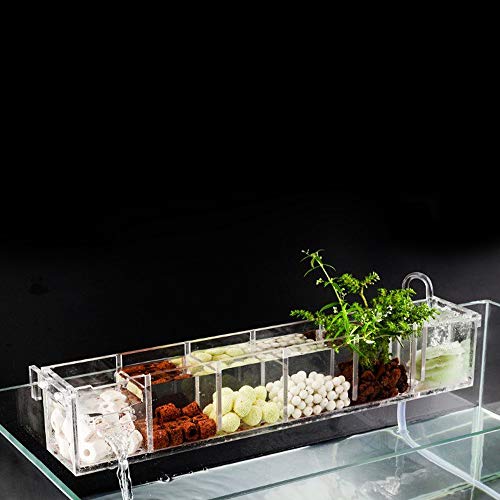 Qpets® Acrylic Fish Tank Filter Box 4-Compartment Design Hanging External Water Filtration Box Multipurpose Empty Clear Fish Tank Hydroponic Plant Box Qpets® Acrylic Fish Tank Filter Box 4-Compartment Design Hanging External Water Filtration Box Multipurpose Empty Clear Fish Tank Hydroponic Plant Box
